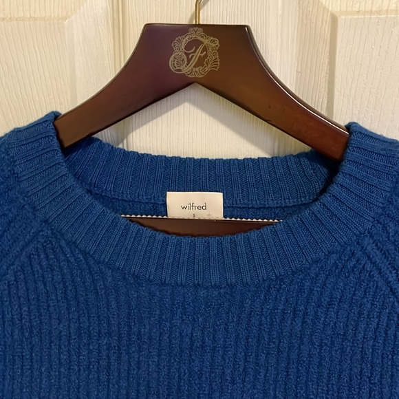Wilfred Sardou merino wool cropped sweater with scalloped hem - Picture 2 of 4